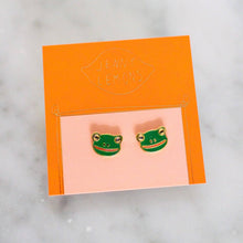 Load image into Gallery viewer, 18k Gold Frog Enamel Earrings | Jenny Lemons (CA)