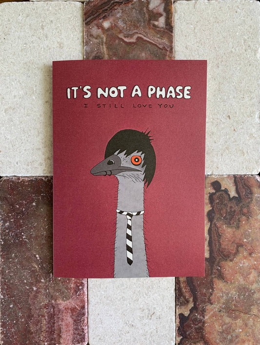 Emo Emu Love Card | Fineasslines (CA)