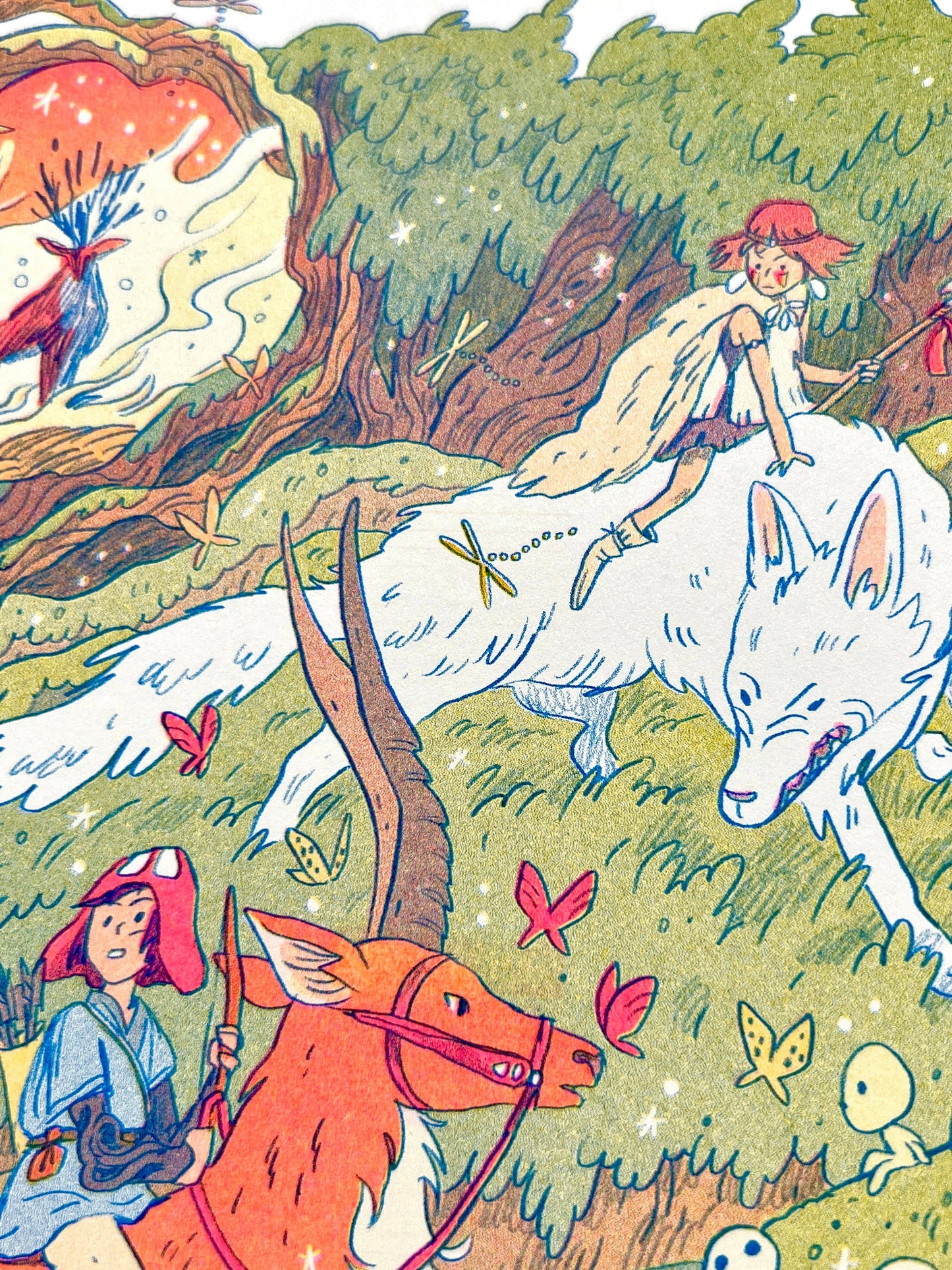 Princess Mononoke Riso Print | Natalie Andrewson (CA)