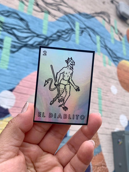 EL DIABLITO Holographic Lotería Sticker | Kalaka Tx