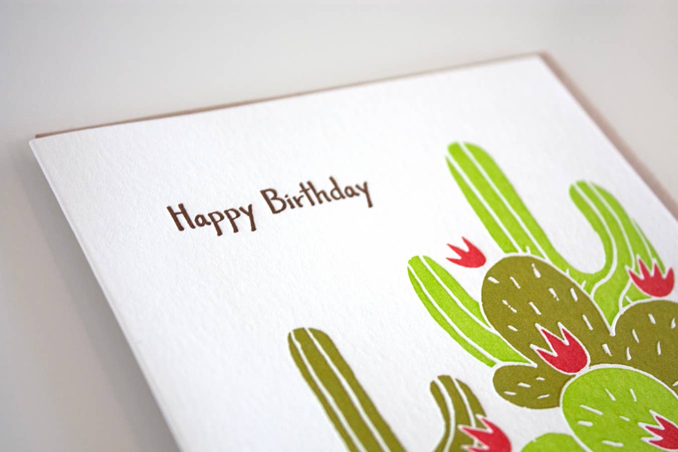 Desert Tortoises Birthday Letterpress Card |Single Card| Fugu Fugu Press (CA)