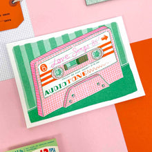 Load image into Gallery viewer, A5 Mixtape Risograph Print | Jacqueline Colley (UK)
