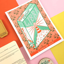 Load image into Gallery viewer, Libra Zodiac A6 Risograph Print | Jacqueline Colley (UK)