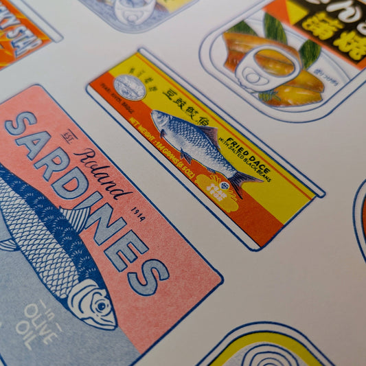 Tinned Fish Risograph Print | Christina Hu (CA)