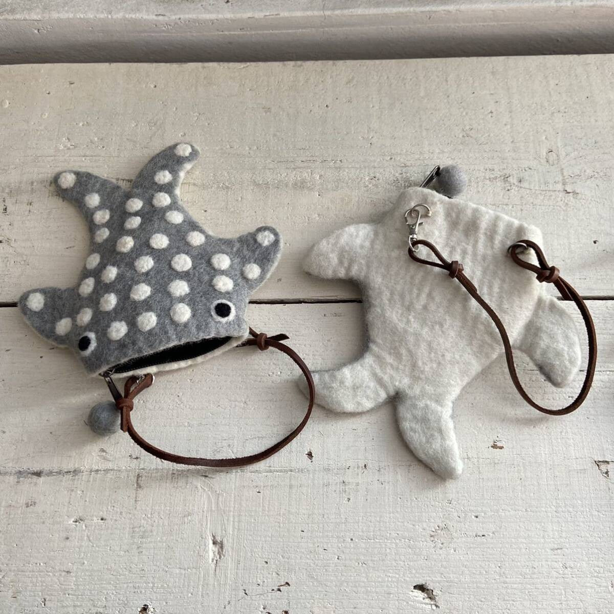 Whale Shark Wool Felt Zippered Pouch | Suica (Japan)