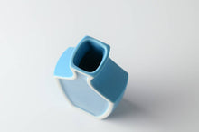 Load image into Gallery viewer, Ceramic Framed Flower Vase | Blue | Oda Pottery (Japan)