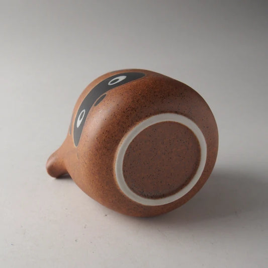 Side Spout Tanuki Raccoon Sake Set | Mitsui Pottery (Japan)
