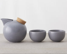 Load image into Gallery viewer, Porcelain Sphere Sake Set | Usuzumi-iro (Pale Ink) | Jozan (Japan)