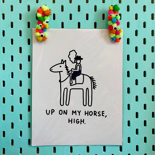 High Horse Art Print | The Peach Fuzz (CA)