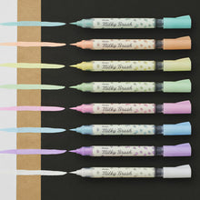 Load image into Gallery viewer, Milky Brush Pen Art Marker Set: Pastels | 8-Pack | Pentel (Japan)