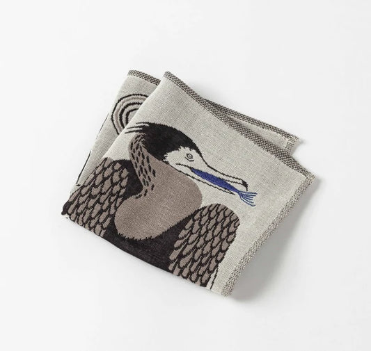 Cormorant Handkerchief Towel | MoritaMiW (Japan)