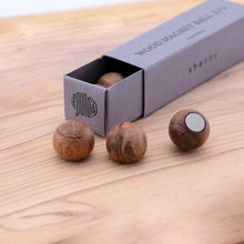 Load image into Gallery viewer, Acacia Wood Sphere Magnet Set | Shesay (Japan)
