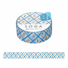 Load image into Gallery viewer, SODA Clear Film Tape | Blue Lattice | Kingjim (Japan)