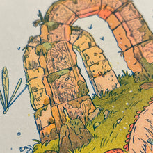 Load image into Gallery viewer, The Book Dragon Riso Print | Natalie Andrewson (CA)