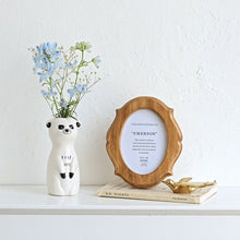 Load image into Gallery viewer, Animal Motif Porcelain Flower Vase | Meerkat | Creer (Japan)