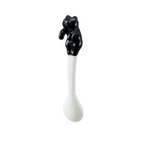 Load image into Gallery viewer, Climbing Cat Mug Spoon | Black | Decole (Japan)