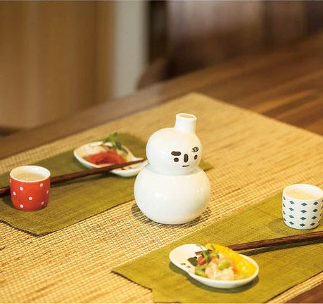 Snowman Sake Set | Red/Blue | Yukimi Sake (Japan)