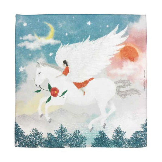 Cotton Handkerchief | Riding on Pegasus | Akira Kusaka x cozyca (Japan)