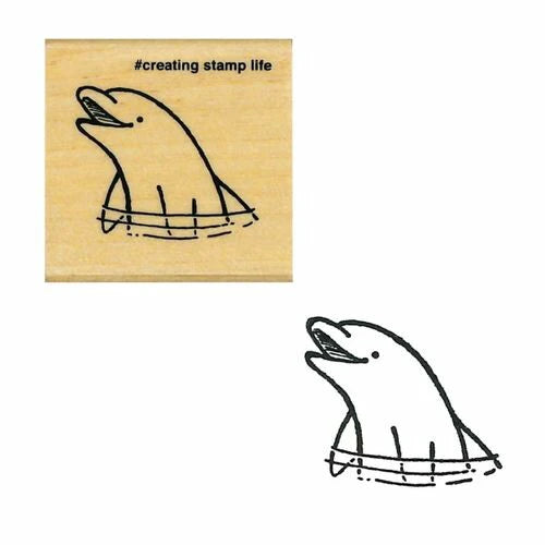 Dolphin Wooden Stamp | KODOMO NO KAO (Japan)