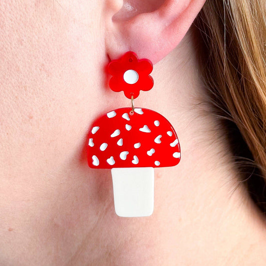 Mushrooms and Flowers Earrings | Jenny Lemons (CA)