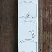 Load image into Gallery viewer, Letterpressed 3 Pattern Note Pad | Cats in the Coffee HOuse | Oeda Letterpress(Japan)