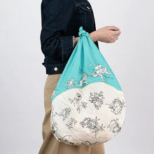 Load image into Gallery viewer, Frogs and Rabbits (Blue) Furoshiki Wrapping Cloth | Musubi (Japan)