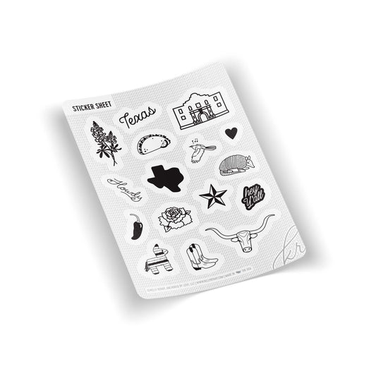Texas Sticker Sheet | Kelly Renay (TX)