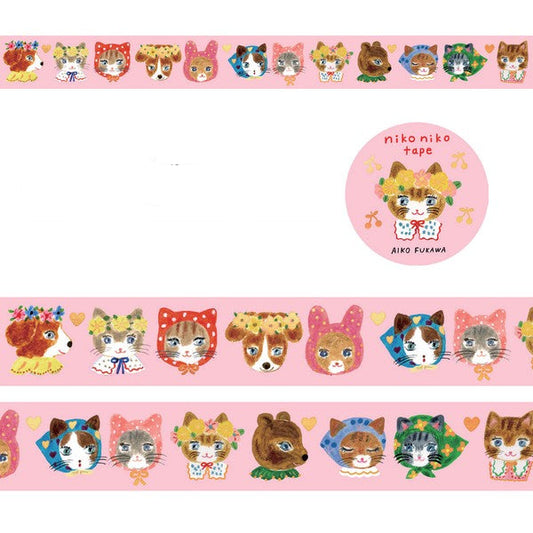 Niko Niko Gold Foil Washi Tape | Cozyca x Aiko Fukawa (Japan)