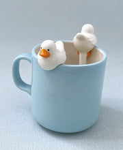 Load image into Gallery viewer, Ceramic Hanging Duck Mug Spoon| Yellow | Decole (Japan)