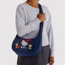 Load image into Gallery viewer, Medium Crescent Bag | Hello Kitty & Teddy | Baggu (CA)