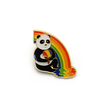 Load image into Gallery viewer, Panda Rainbow Pin | Lucky Horse Press (NJ)