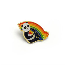 Load image into Gallery viewer, Panda Rainbow Pin | Lucky Horse Press (NJ)