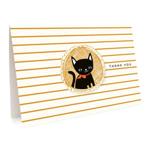Load image into Gallery viewer, Black Cat Thank You Card | Night Owl Paper Goods (AL)