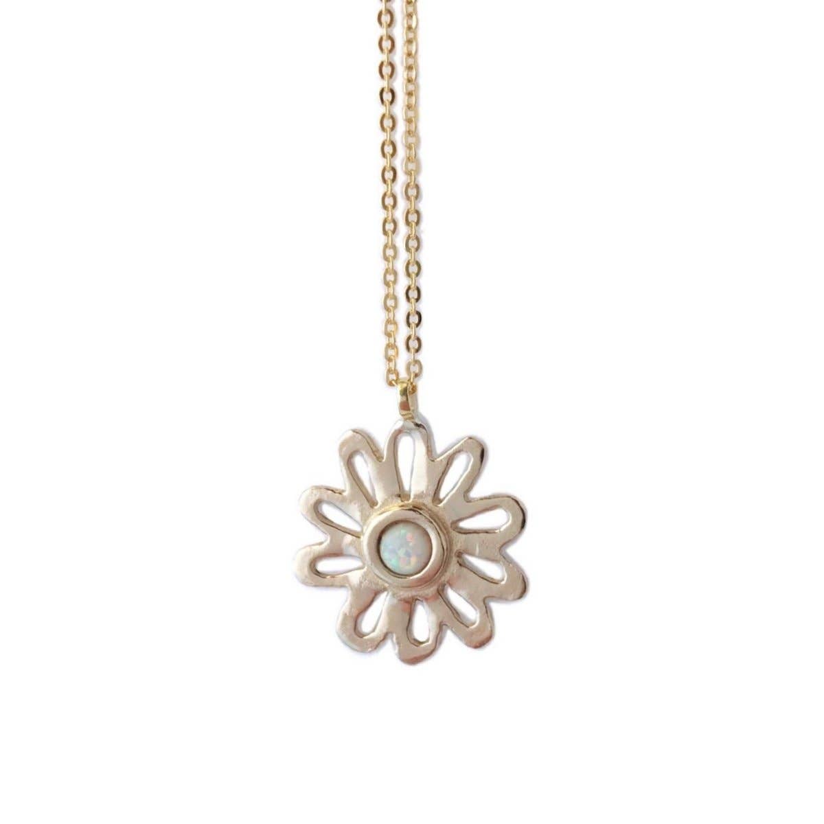 Flower Necklace with Opal | Therese Kuempel (IL)