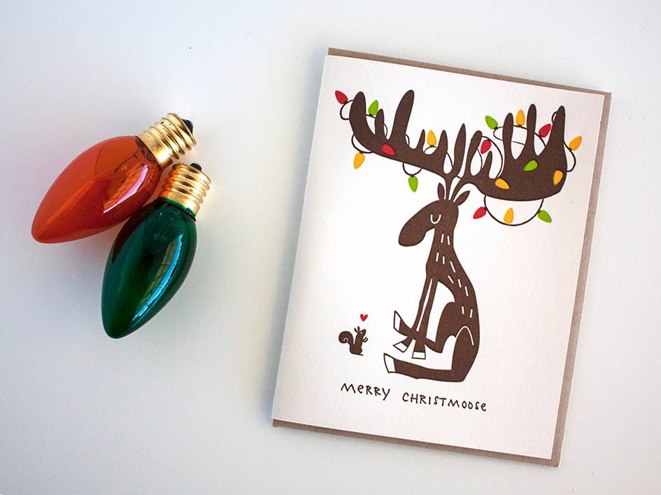 Merry Christmoose Card | Fugu Fugu Press (CA)