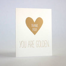 Load image into Gallery viewer, Thank You You Are Golden Card | Fugu Fugu Press (CA)