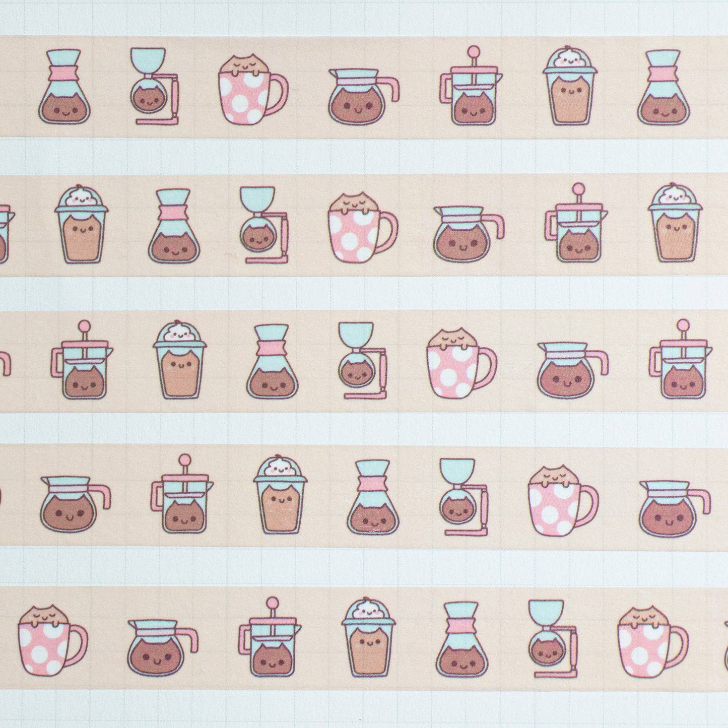 Coffee Cats Washi Tape | Robot Dance Battle (CA)
