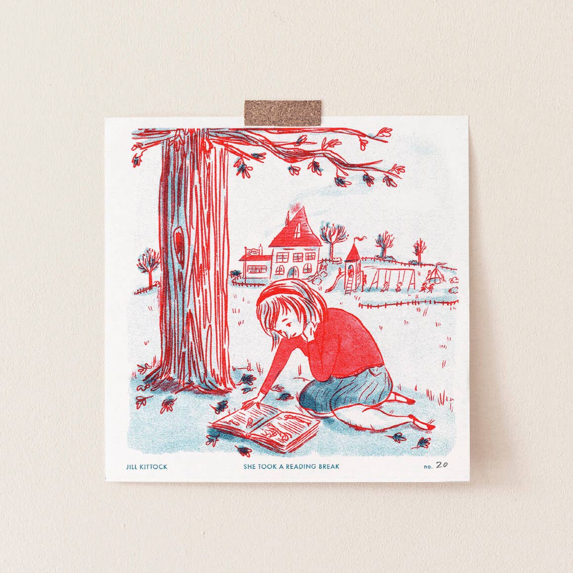 She Took A Reading Break Small Print | Jill Kittock (MN)