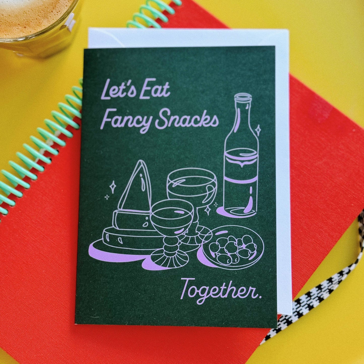 Let's Eat Fancy Snacks Invitation / Greeting Card | Mel Andrel (ME)