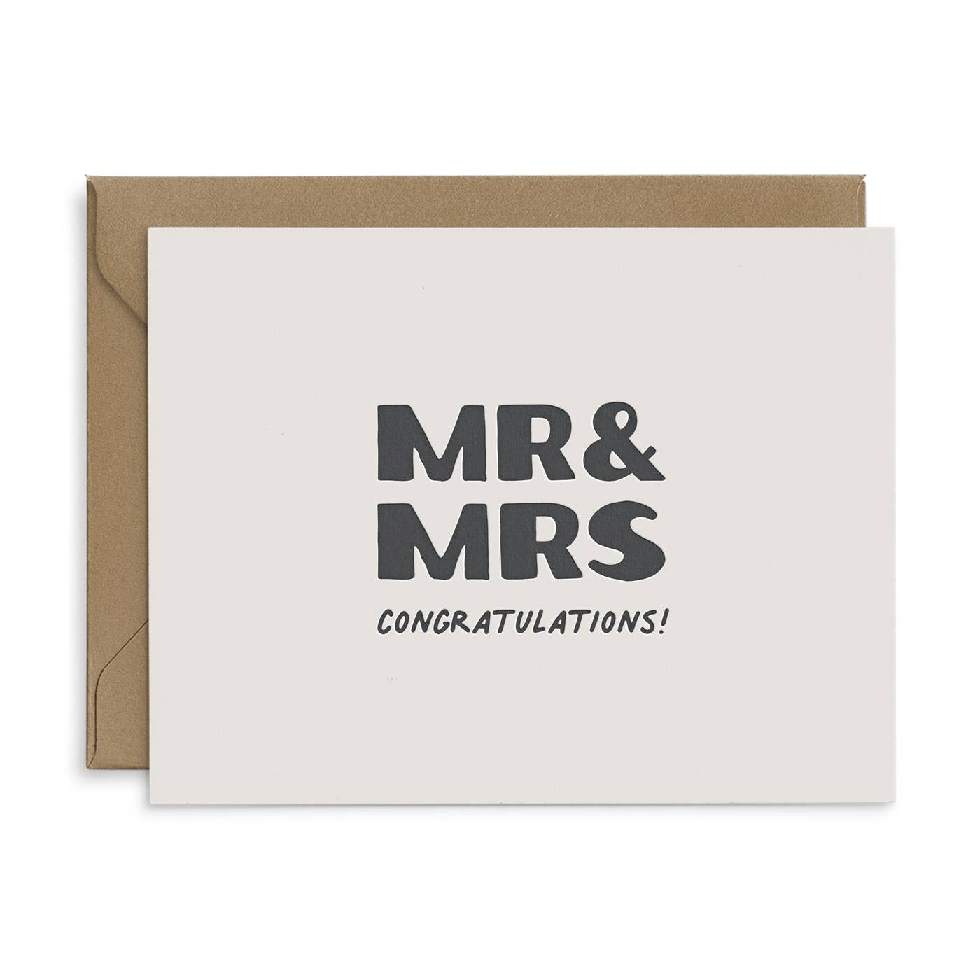 Mr & Mrs Wedding Greeting Card | Ruff House Print Shop (KS)