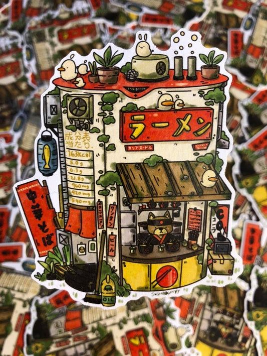 Cup Ramen Stall Vinyl Sticker | Suishiboiiiyy (Canada)