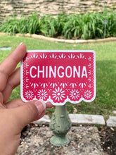 Load image into Gallery viewer, CHINGONA Papel Picado Vinyl Sticker | Kalaka Tx (TX)