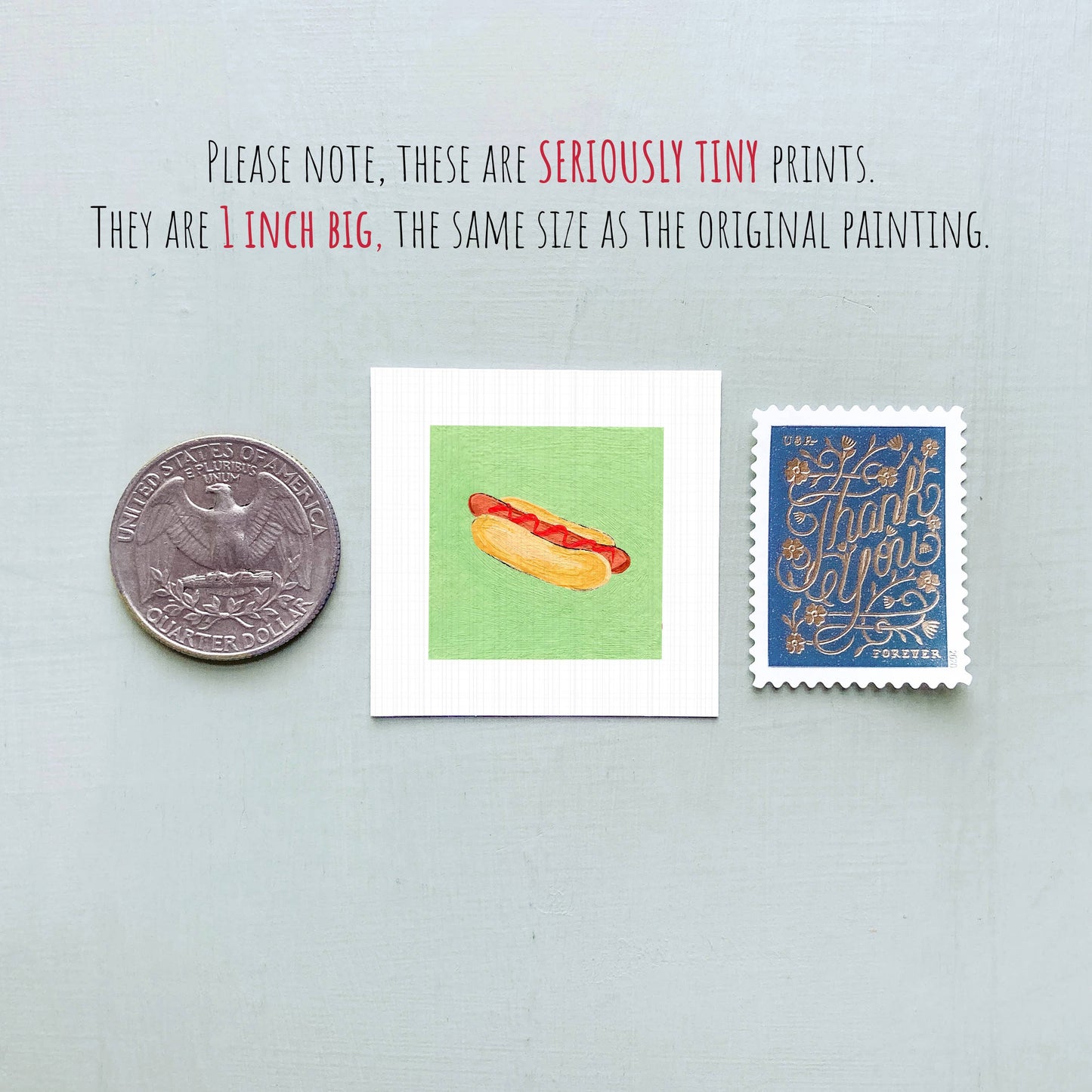 Hotdog Mini Art Print | Mick’s Art Goods (WA)