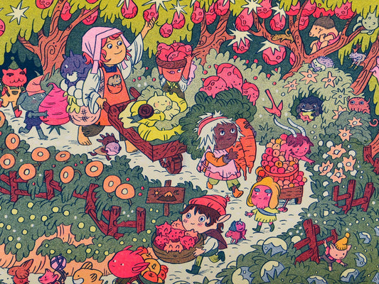 On The Mountain Garden Trail Riso Print | Natalie Andrewson (CA)