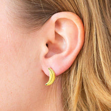 Load image into Gallery viewer, 18k Gold Banana Enamel Earrings | Jenny Lemons (CA)