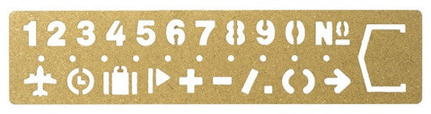 Brass Template Bookmark (Number) | Traveler’s Company (Japan)