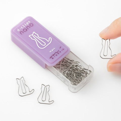 Nano D-Clips Mini Box| Sitting Cat | Midori (Japan