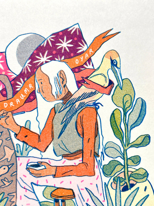 The Sculptor: Hermits of the Dream Islands Risograph Print | Natalie Andrewson (CA)