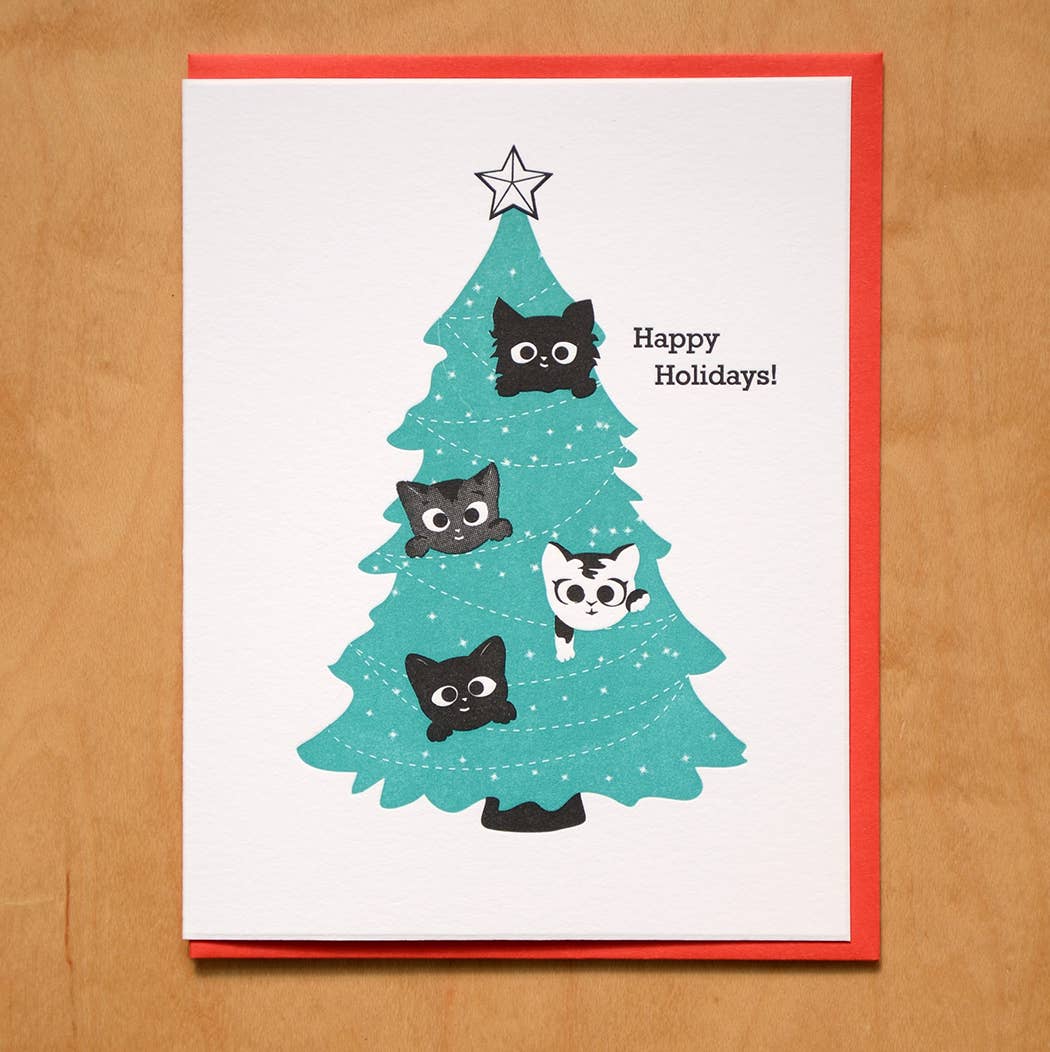 Kittens in the Tree Holiday Card | McBitterson's (IL)
