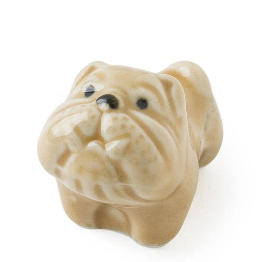Ceramic Bulldog Chopstick Rest | Brown (Japan)